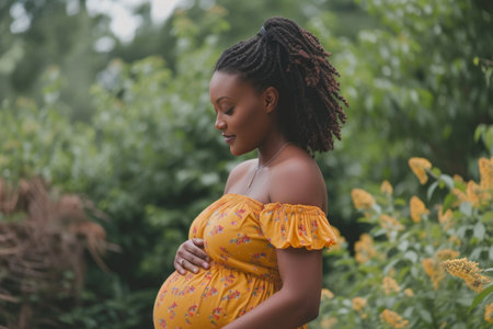 Nurturing Life: A Woman's Connection with Her Babyの素材