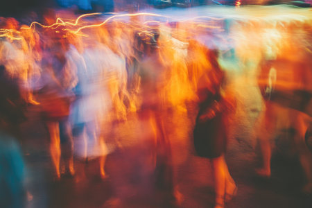 Celebrating Life: The Vibrant Movement of Festival Attendeesの素材