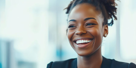 Confident Woman Finding Joy in Her Work Routineの素材