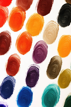 Diversity in Color: Fingerprints Showcasing Individualityの素材