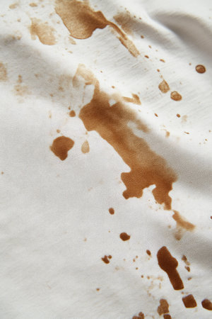 Detailed Texture of Coffee Stain on T-Shirtの素材