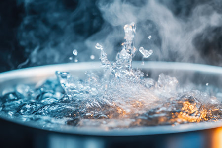 Capturing the Steam from a Boiling Pot of Waterの素材