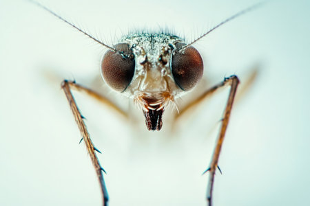 Close-Up Examination of a Mosquito's Featuresの素材
