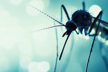 Unique Perspective of a Mosquito Under Bright Lightingの素材