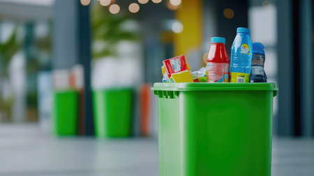 Plastic Pollution in an Earth Shaped Binの素材