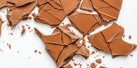 Broken Milk Chocolate Pieces with Smooth Textureの素材