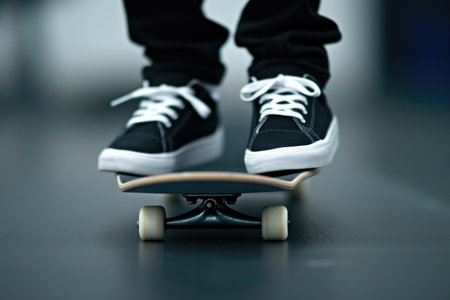 Aerial View of Skateboarding Flip Trickの素材