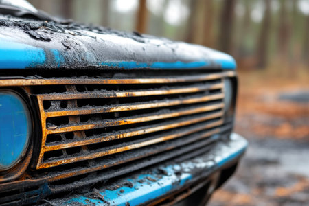 Charred Vehicle Grille with Soot Detailsの素材