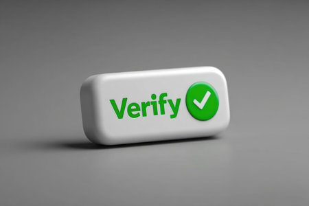 Verification Button with Green Checkmark Symbolの素材