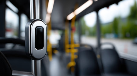 Bus Interior with Stop Request Buttonの素材