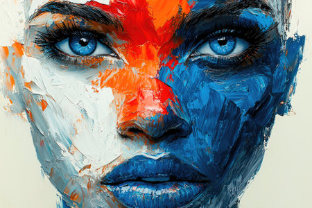 Abstract Colorful Face Paintingの素材