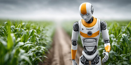 Humanoid Robot in Corn Fieldの素材