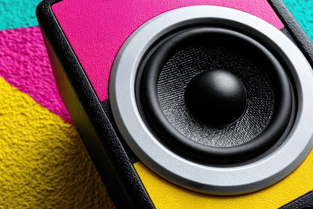 Colorful Speaker Close-Upの素材
