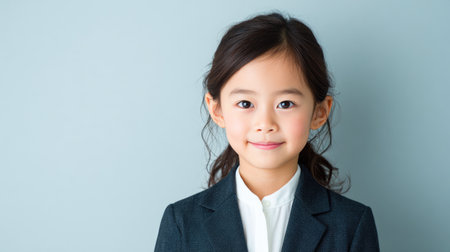 Little girl in formal suitの素材