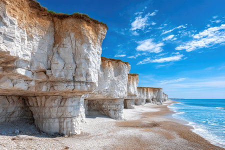 White Chalk Cliffs by the Seaの素材