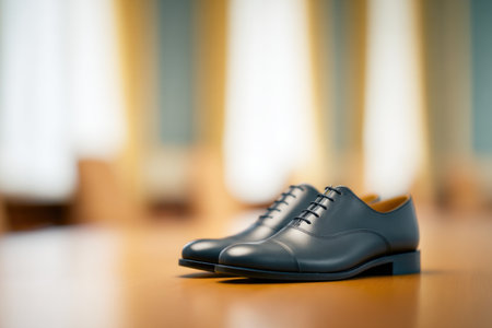 Elegant black leather dress shoesの素材