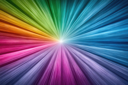 Radiant spectrum of colorful thread burstの素材