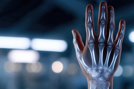 X-ray Image of Human Handの素材