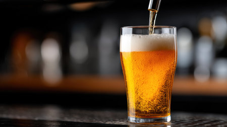 Cold Beer Pouring into Glassの素材