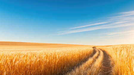 Wheat Field and Blue Skyの素材
