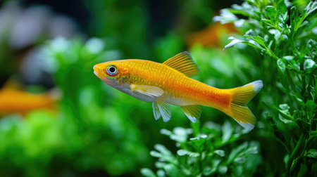 Small Orange Fish in Aquariumの素材