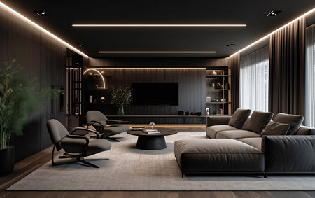 The modern style of the interior design, Generative AIの素材