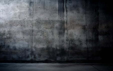 Grunge concrete wall with smoke. Dirty grunge background. Generative AIの素材