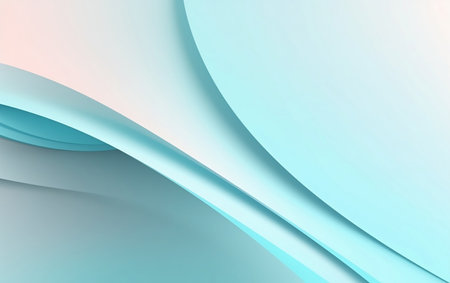 Abstract blue and pink wavy background with copy space. Generative AIの素材