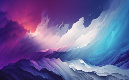Abstract background, gradient of blue purple and white colors, Generative AIの素材