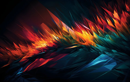 Abstract colorful background. Futuristic technology style. Generative AIの素材