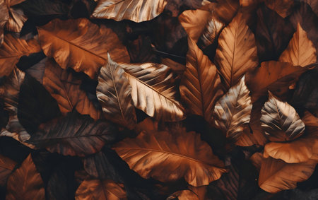 Autumn leaves background. Generative AIの素材