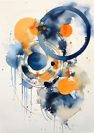 Abstract watercolor background. Generative AIの素材