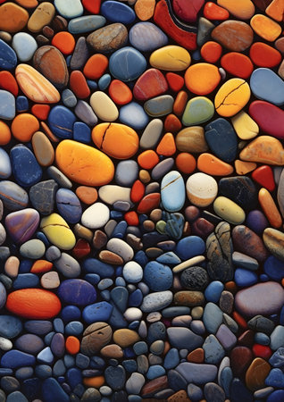 Colorful pebbles background, Generative AIの素材