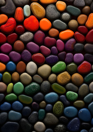 Colorful pebbles background. Generative AIの素材