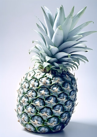 Pineapple on a white background. Generative AIの素材