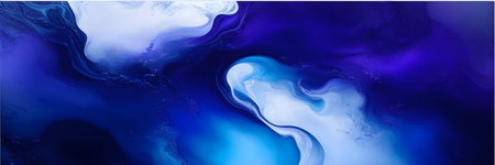 Abstract background. Blue and white liquid texture. Generative AIの素材