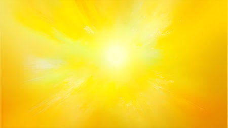 Abstract yellow background with sun rays, Generative AIの素材