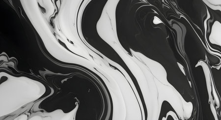 Black and white marble abstract background. Monochrome texture. 3D illustration, Generative AIの素材