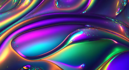 3d illustartion of abstract fractal color background. Generative AIの素材