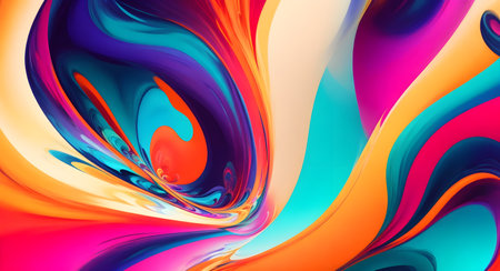 3d illustration of abstract fractal background, Generative AIの素材