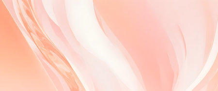 Abstract background with smooth lines in pink and white colors. Generative AIの素材