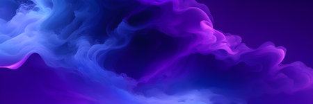 Abstract background with blue and purple ink in water. Generative AIの素材