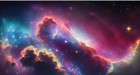 Cosmic space and stars, nebulae and galaxies, Generative AIの素材