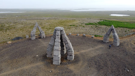 Ruins of the ancient Roman city of Ponta Delgadaの写真素材