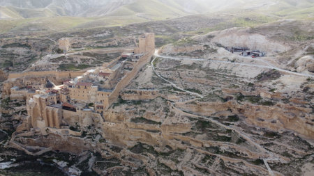 Panoramic view of the ancient city of Cappadocia, Turkeyの写真素材