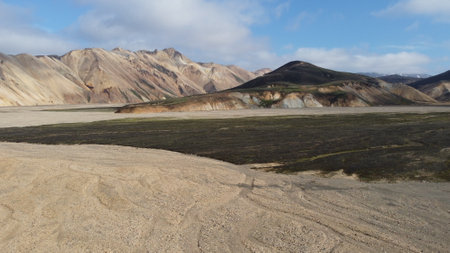 Landmannalaugar - Amazing Landscape in Iceland, Europeの写真素材
