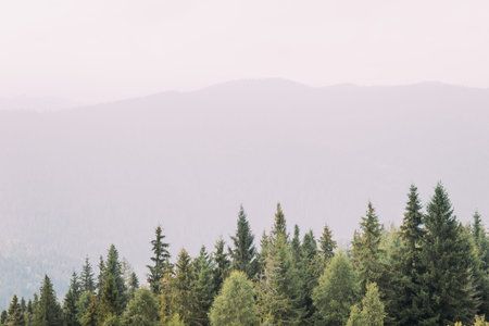 Breathtaking mountain landscape on panoramic view close up
