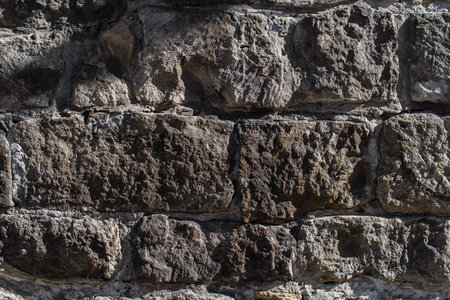 Granite wall structure close up.