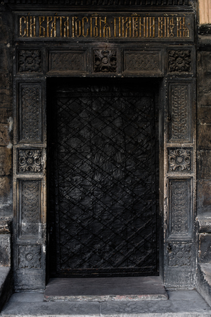 Old massive doorの写真素材