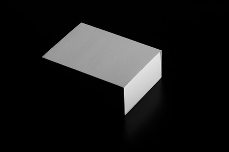 carton moving box. white Cardboard box isolated on blackの写真素材